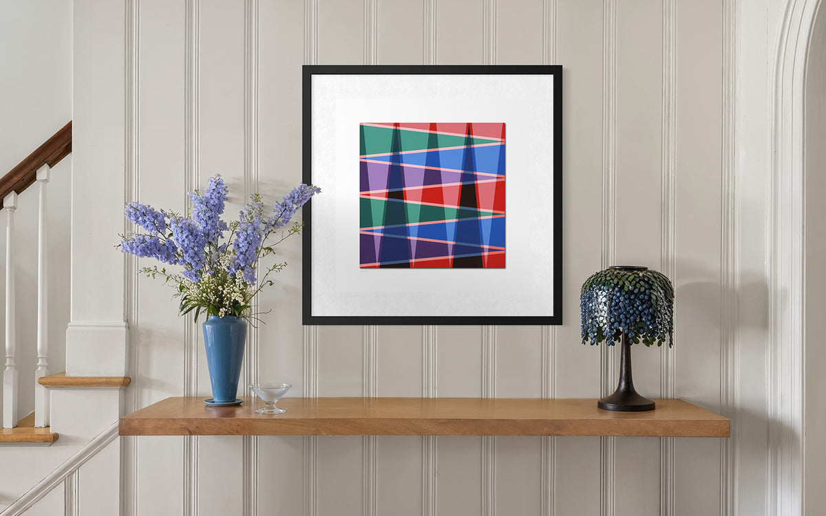 Mountains & Shadows 2 print hanging on a wall